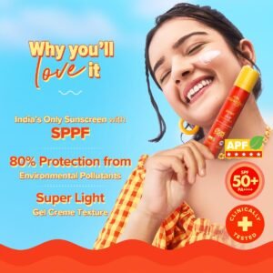 Aqualogica Detan+ Dewy Sunscreen SPF 50+ PA++++ | Anti-Tan, Broad Spectrum UV & Blue Light Protection – 50 g