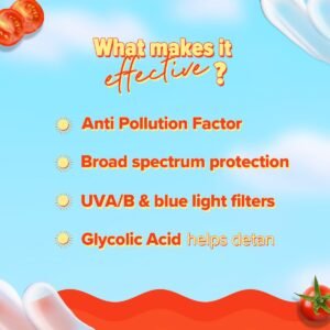Aqualogica Detan+ Dewy Sunscreen SPF 50+ PA++++ | Anti-Tan, Broad Spectrum UV & Blue Light Protection – 50 g