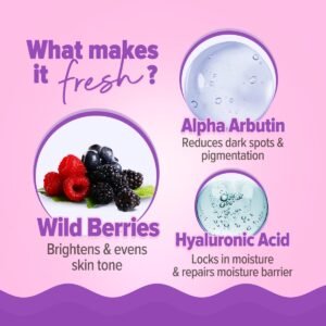 Aqualogica Illuminate+ Dewy Sunscreen Gel SPF 50+ PA++++ | Hydrating & Brightening with Wild Berries & Alpha Arbutin – 50 g