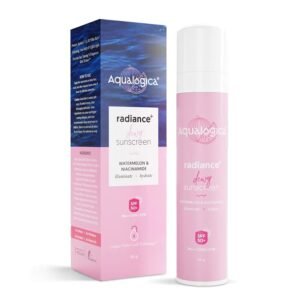 Aqualogica Radiance+ Dewy Sunscreen Gel SPF 50+ PA+++ | Lightweight, Non-Sticky, Hydrating Sun Protection for Oily & Combination Skin – 50 g