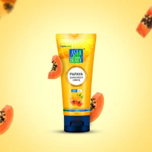 Astaberry Papaya Sunscreen Cream SPF 50 PA+++ | Matte Finish with Papaya Extract – Lightweight Daily UV Protection – 50 ml