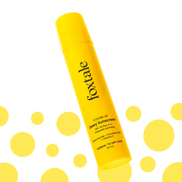 Foxtale SPF 70 Niacinamide Dewy Sunscreen PA++++ | Dewy, Non-Greasy, Anti-Tan & Hydrating UV Guard – 50 ml