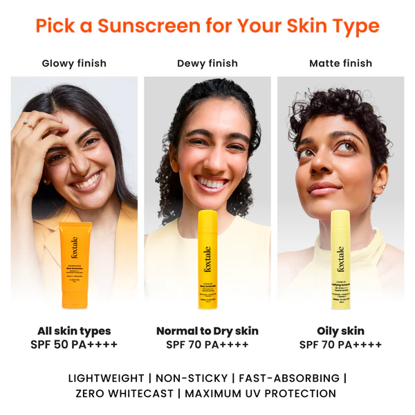 Foxtale SPF 70 Niacinamide Dewy Sunscreen PA++++ | Dewy, Non-Greasy, Anti-Tan & Hydrating UV Guard – 50 ml - Image 3