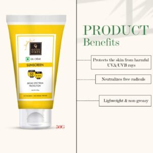 Good Vibes SPF 50 PA+++ Gel Creme Sunscreen | Lightweight, Moisturizing & Anti-Aging Protection – 50g