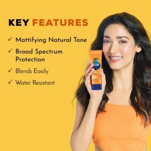 Joy Natural Tone Tinted Sunscreen SPF 50 PA+++ with Niacinamide | Mattifying, Water Resistant & Easy Blending Face Sunscreen – 50ml