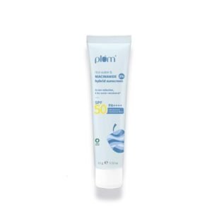 Plum 2% Niacinamide & Rice Water Sunscreen SPF 50 PA+++ – Lightweight Daily Sunscreen for All Skin Types | Brightening, Anti-Tan & Dark Spot Correction | 15g