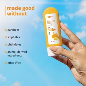 Plum Yuzu & Alpha Arbutin Fluid Sunscreen SPF 50 PA++++ | Lightweight, Non-Greasy, Dark Spot Correcting Sun Shield – 50 g