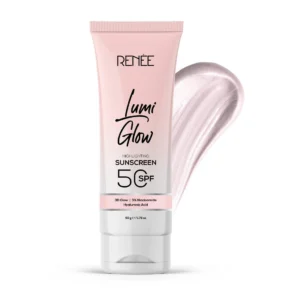 RENEE Lumi Glow Highlighting Sunscreen SPF 50 | Lightweight, Non-Sticky, Radiant Glow with Niacinamide & Hyaluronic Acid – 50 g