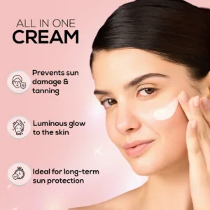 RENEE Lumi Glow Highlighting Sunscreen SPF 50 | Lightweight, Non-Sticky, Radiant Glow with Niacinamide & Hyaluronic Acid – 50 g