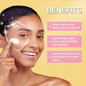 RENEE Pore Minimizing Sunscreen SPF 70 PA++++ | Oil-Free, Lightweight with Niacinamide, Peptides & Multivitamins – 50 ml