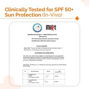 The Derma Co 1% Hyaluronic Sunscreen Aqua Gel SPF 50 PA++++ | Ultra-Lightweight, Non-Greasy & Hydrating Sun Protection – 50 g