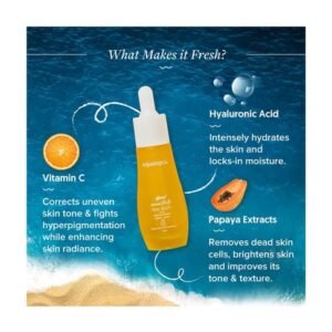 Aqualogica Glow+ Concentrate Vitamin C Face Serum – Brightening & Hydrating with Hyaluronic Acid & Papaya – 30ml