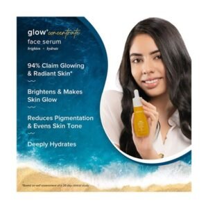 Aqualogica Glow+ Concentrate Vitamin C Face Serum – Brightening & Hydrating with Hyaluronic Acid & Papaya – 30ml