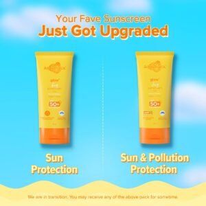 Aqualogica Glow+ Dewy Sunscreen Gel SPF 50+ PA++++ | Hydrating, Brightening, Anti-Pollution & Blue Light Protection – 80g