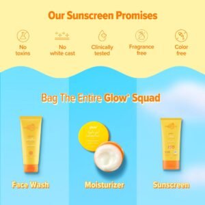 Aqualogica Glow+ Dewy Sunscreen Gel SPF 50+ PA++++ | Hydrating, Brightening, Anti-Pollution & Blue Light Protection – 80g