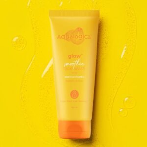 Aqualogica Glow+ Smoothie Face Wash with Vitamin C, Hyaluronic Acid & Papaya – Tan Removal, Hydration & Brightening - 100ml