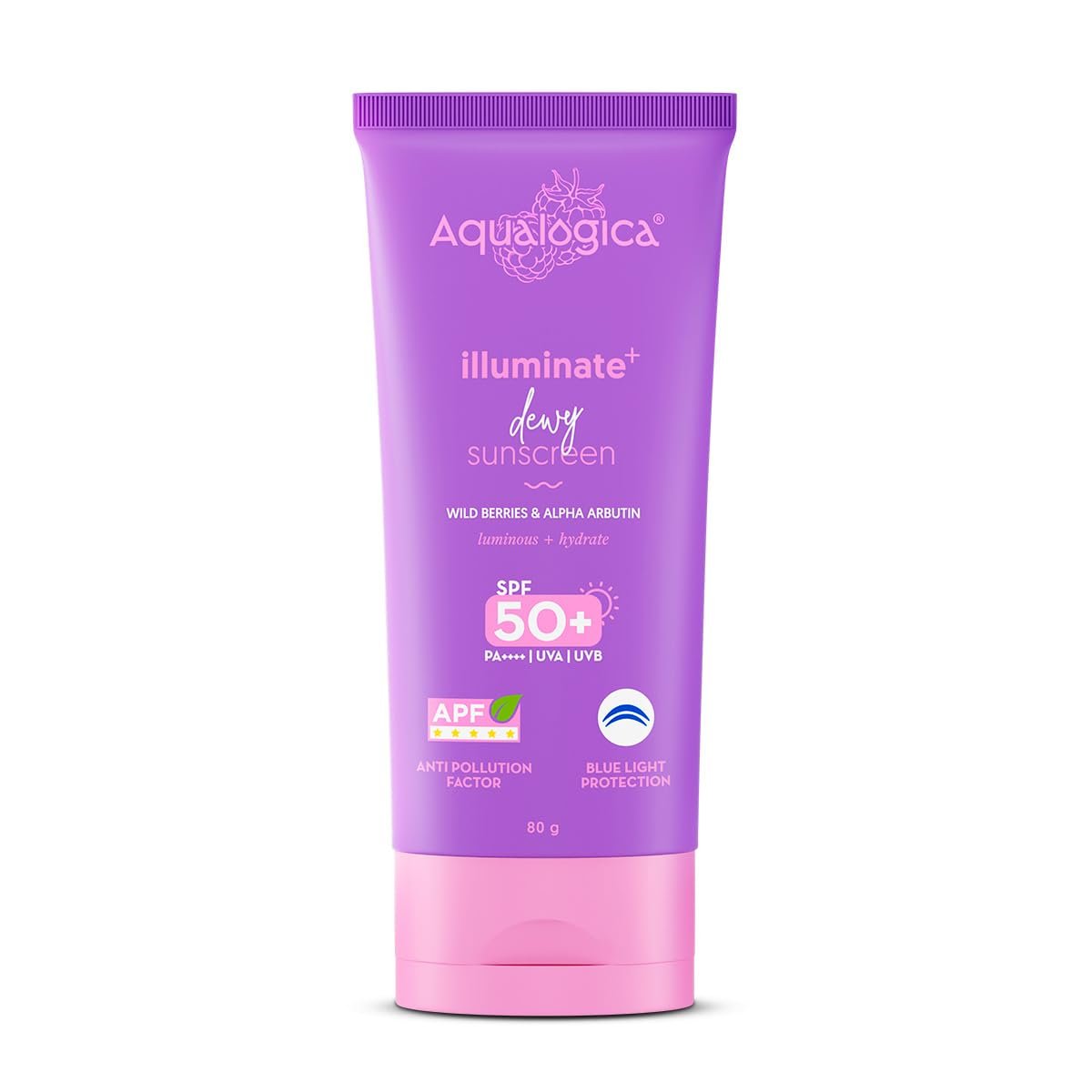 Aqualogica Illuminate+ Dewy Sunscreen Gel SPF 50+ PA++++ | Brightening, Hydrating, Anti-Pollution & Blue Light Protection – 80 g - Image 11