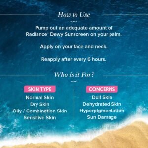 Aqualogica Radiance+ Dewy Sunscreen Gel SPF 50+ PA+++ | Lightweight, Non-Sticky, Niacinamide-Infused | 80 g