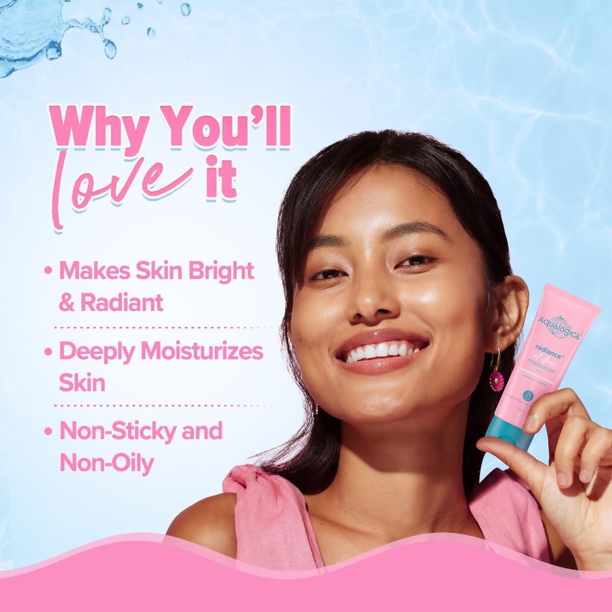 Aqualogica Radiance+ Oil-Free Moisturizer with Watermelon & Niacinamide – Lightweight, Hydrating & Brightening Cream - 100g - Image 7