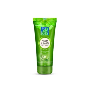 Astaberry Neem & Aloe Face Wash | Oil Control Face Wash with Neem, Aloe Vera & Basil – 100 ml