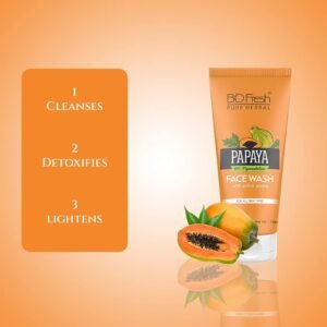 Bio Fresh Papaya Face Wash | Cleansing & Nourishing Herbal Face Wash for Glowing Skin – 60 ml