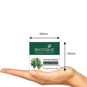 Biotique Bio Winter Green Acne Control Spot Correction Cream – Clears Acne & Blemishes – 15g