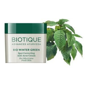 Biotique Bio Winter Green Acne Control Spot Correction Cream – Clears Acne & Blemishes – 15g