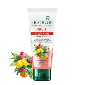 Biotique Fruit Brightening Face Wash | Ayurvedic Botanical Cleanser for Glowing Skin – 100 ml