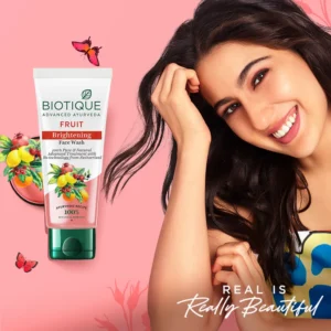 Biotique Fruit Brightening Face Wash | Ayurvedic Botanical Cleanser for Glowing Skin – 100 ml