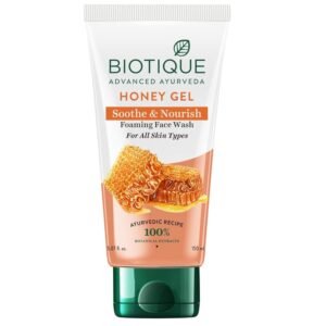 Biotique Honey Gel Face Wash | Soap-Free Hydrating Cleanser with Honey & Wild Turmeric – 150 ml