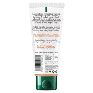 Biotique Honey Gel Face Wash | Soap-Free Hydrating Cleanser with Honey & Wild Turmeric – 150 ml