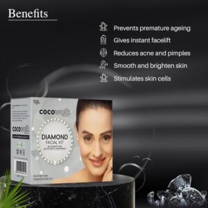 Cocowalk Diamond Facial Kit – 6 Step Brightening & Repair – Aloe Vera & Diamond – 60g
