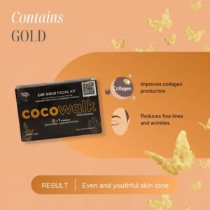 Cocowalk Professional 24K Gold Facial Kit – Brightening & Sun Protection – Rosemary Extract – 80g