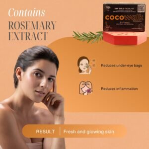 Cocowalk Professional 24K Gold Facial Kit – Brightening & Sun Protection – Rosemary Extract – 80g