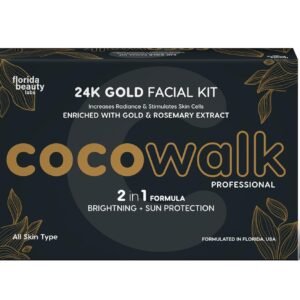 Cocowalk Professional 24K Gold Facial Kit – Brightening & Sun Protection – Rosemary Extract – 80g