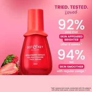 DOT & KEY 10% Niacinamide + Strawberry Face Serum – Fades Dark Spots, Hydrates & Minimizes Pores - 30ml