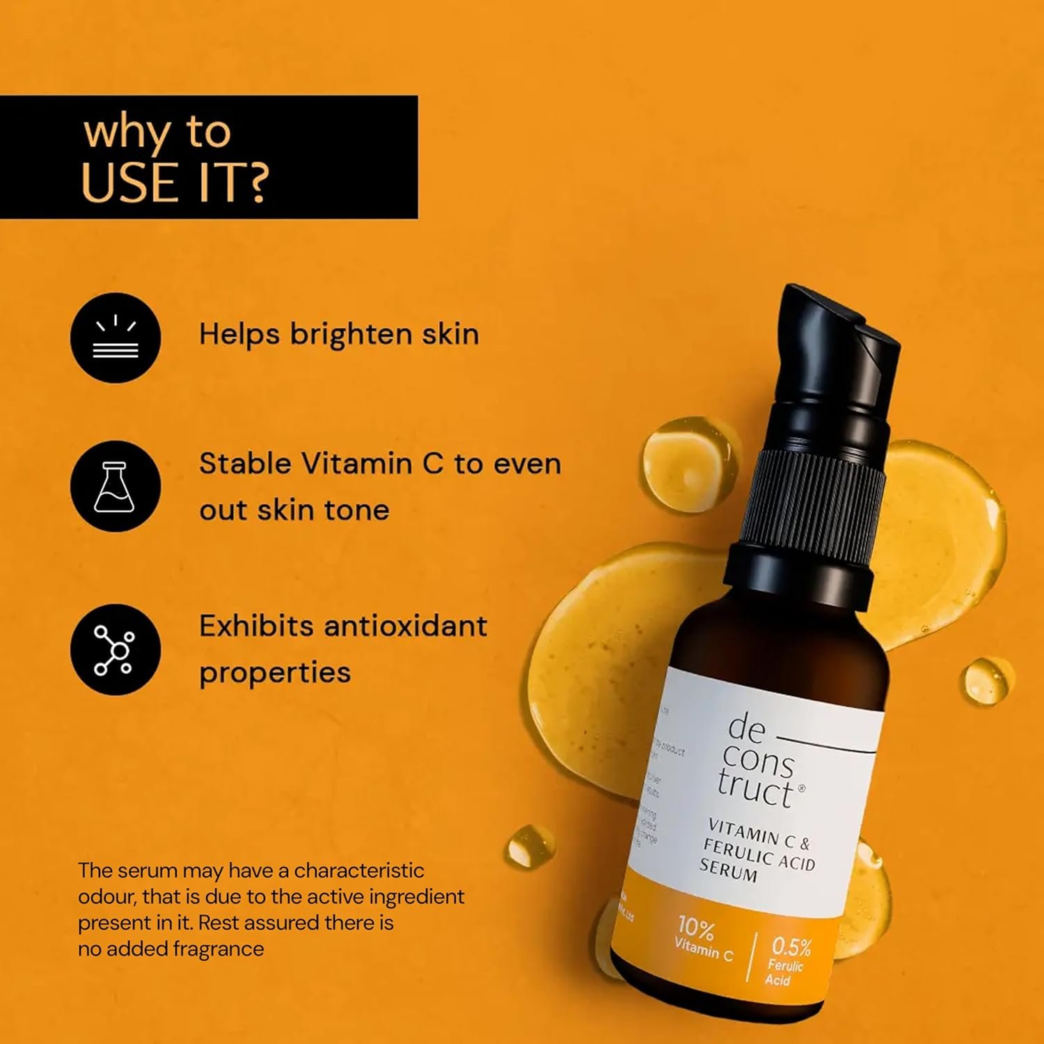 Deconstruct 10% Vitamin C Face Serum – Brightening & Non-Irritating – 30ml - Image 6
