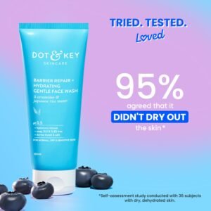 Dot & Key Barrier Repair + Hydrating Gentle Face Wash with Probiotics & Ceramides – Sulphate-Free Cleanser for Dry, Normal & Sensitive Skin - 100ml
