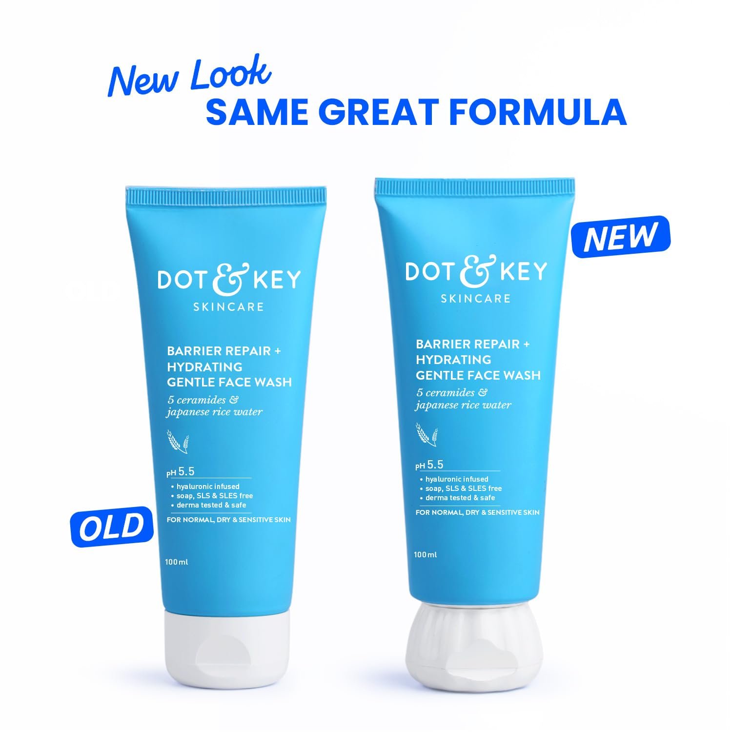Dot & Key Barrier Repair + Hydrating Gentle Face Wash with Probiotics & Ceramides – Sulphate-Free Cleanser for Dry, Normal & Sensitive Skin - 100ml - Image 7