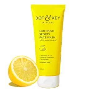 Dot & Key Lime Rush Sports Face Wash – Deep Cleansing Oil, Sweat & Dirt | Sulphate-Free, Non-Drying Cleanser for All Skin Types - 100ml