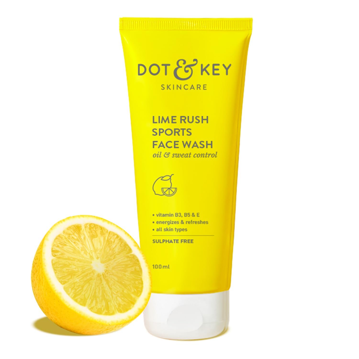 Dot & Key Lime Rush Sports Face Wash – Deep Cleansing Oil, Sweat & Dirt | Sulphate-Free, Non-Drying Cleanser for All Skin Types - 100ml - Image 7