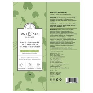 Dot & Key Niacinamide + CICA Oil-Free Moisturizer – Lightweight Face Cream – 60ml