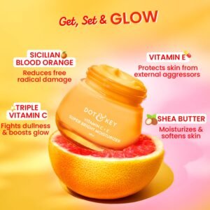 Dot & Key Vitamin C + E Sorbet Super Bright Moisturizer – Lightweight, Oil-Free Face Cream – 60ml