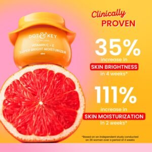 Dot & Key Vitamin C + E Sorbet Super Bright Moisturizer – Lightweight, Oil-Free Face Cream – 60ml