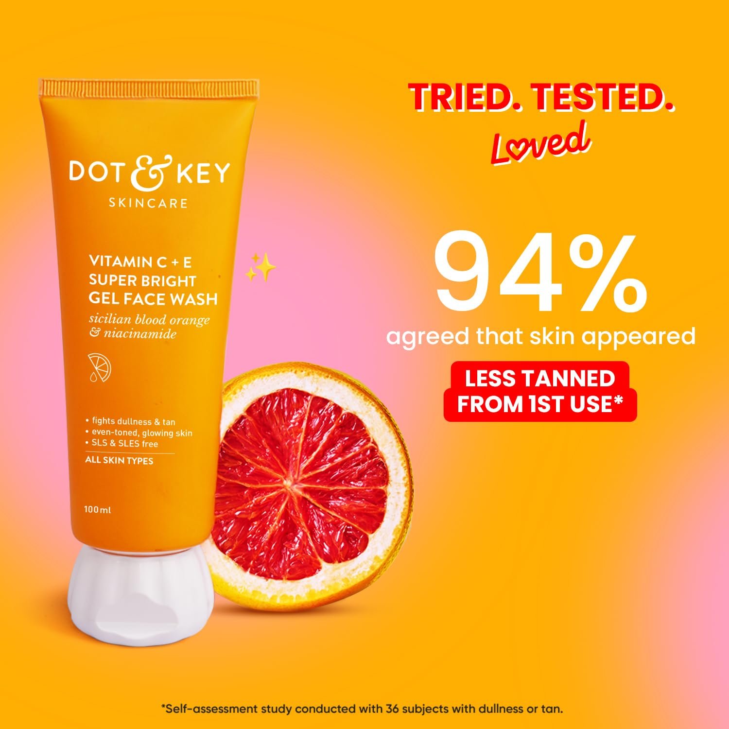 Dot & Key Vitamin C + E Super Bright Gel Face Wash – Sulphate-Free Cleanser for Glowing & Brightening Skin - 100ml - Image 6