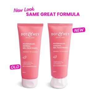Dot & Key Watermelon Cooling Gel Face Wash with Vitamin C & Cucumber – Oil-Free Cleanser for Glowing, Smooth & Oil-Controlled Skin - 100ml