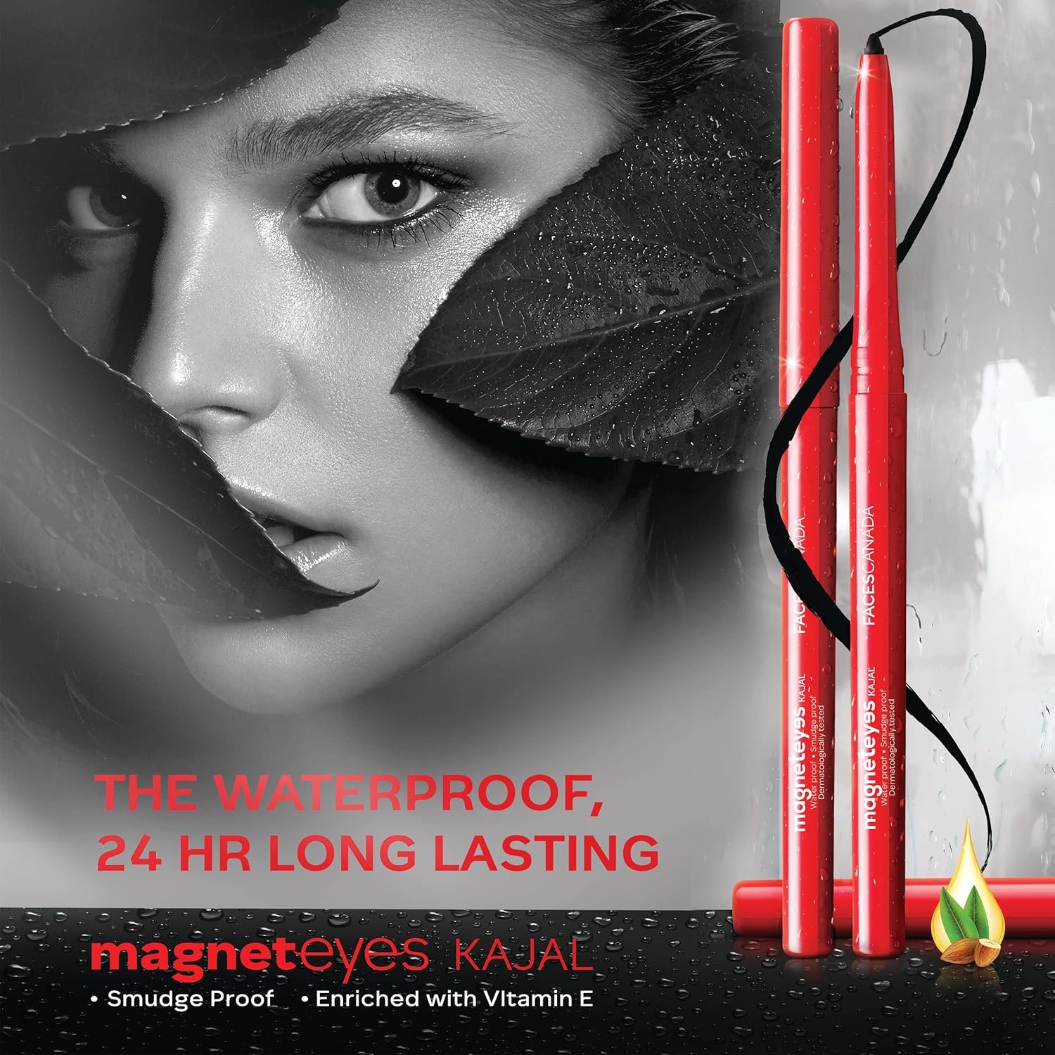 FACESCANADA Magneteyes Kajal Stick Black – 24Hr Long Stay, Smudgeproof, Waterproof | 0.35g - Image 2