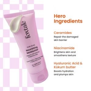 Foxtale Nourishing Face Moisturizer with Niacinamide | 24 Hr Hydration, Lightweight & Non-Sticky – 100ml