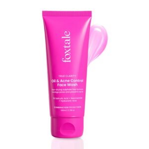 Foxtale Oil & Acne Control Face Wash | 2% Salicylic Acid + Niacinamide | Anti-Acne, Oil Control & Non-Drying Cleanser – 100ml