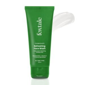 Foxtale Refreshing Face Wash | Niacinamide, Chamomile & Vitamin E for Glowing Skin – 100ml